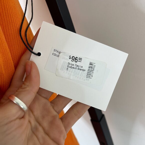 NWT Deluxe Taurus Women's Orange Scoop Neck Bodysuit 3 Size XS/XS/L - Picture 5 of 7